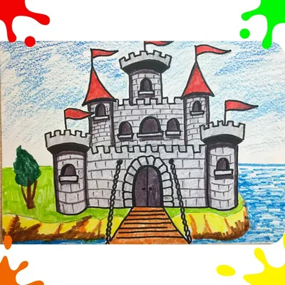 Рисунки средневекового замка карандашом для детей (32 фото) 🔥 Прикольные  картинки и юмор