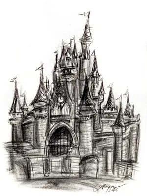 Замок, рисунок | Пикабу