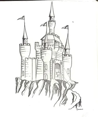 Средневековый замок. Эскиз рисунка вектора Иллюстрация штока - иллюстрации  насчитывающей чертеж, историческо: 208533882