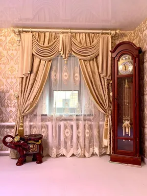 Современные шторы с ламбрекеном в зал, спальню, гостиную в Витебске, фото с  описанием