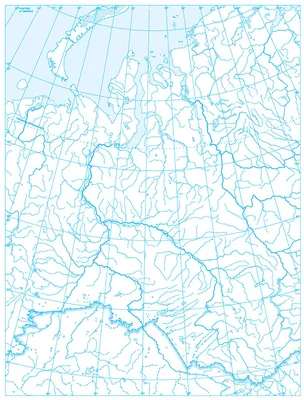 Контурная карта Западной Сибири. Западная Сибирь - физическая карта и  федеративное устройство - контурная карта 9 класс, A0 -