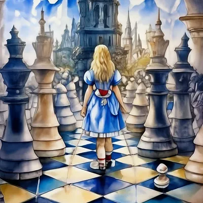 Алиса в Зазеркалье, шахматное …» — создано в Шедевруме