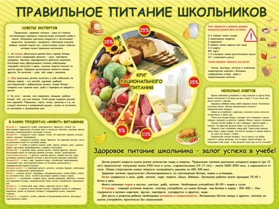 Плакат \"Здоровое питания\" (арт.ШКМ-11) купить в Москве с доставкой:  выгодные цены в интернет-магазине АзбукаДекор