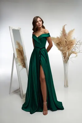 Нарядное шелковое зеленое платье в пол большого размера. Купить в Киеве •  Интернет-магазин Onlady