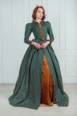 Платье-корсет мини-колокол с декором роза 00002204 зеленый купить в  интернет-магазине Post Meridiem
