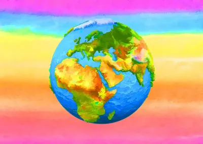 Рисунки планеты Земли для детей