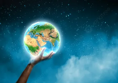 Планета земля в руках человеке» — создано в Шедевруме