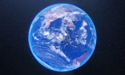 Вид на планету Земля из космоса» — создано в Шедевруме