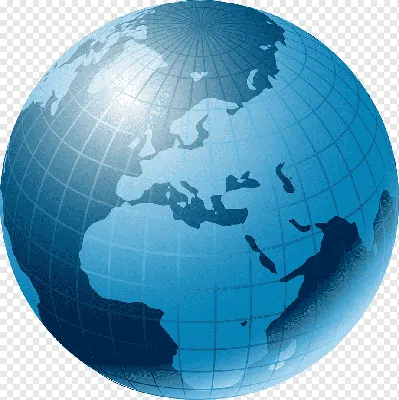 Голубой земной шар с нарисованными …» — создано в Шедевруме