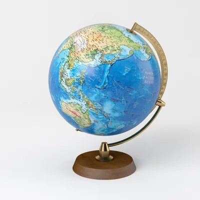 Земной шар в миниатюре на темном фоне - обои на рабочий стол