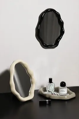 Серебряное зеркало с гальваническим покрытием в скандинавском стиле,  настольное зеркало, туалетное настенное зеркало, зеркало для макияжа для  ванной, гостиной, кабинета, домашний декор | AliExpress