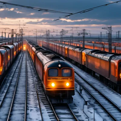 Зима, железная дорога, поезда, депо…» — создано в Шедевруме