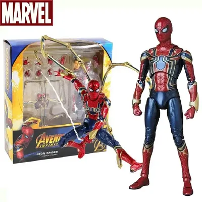 Железный Человек-паук Marvel Mafex 081, фигурка, игрушки, Мститель, Человек- паук, статуя, модель, кукла, коллекционное украшение, подарки для детей |  AliExpress