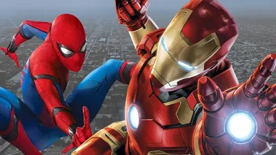 Железный Человек и Человек-Паук: два мира супергероев» — создано в Шедевруме