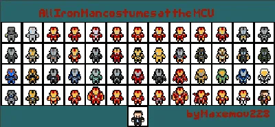 Все костюмы Железного человека в пикселяхAll Iron Man costumes in pixels |  Пикабу