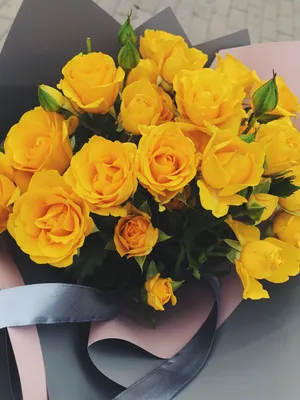 Желтые розы | Букет из желтых роз, Желтые розы, Розы
