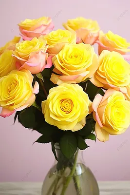 желтые розы в вазе Фон Обои Изображение для бесплатной загрузки - Pngtree
