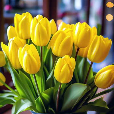 Весна желтые тюльпаны (38 фото) - 38 фото