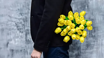 Букет желтые тюльпаны №2 купить в Харькове | Доставка тюльпанов по Харькову