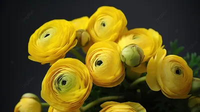 Желтые цветы на черном фоне Стоковое Фото - изображение насчитывающей  цветасто, миллион: 159610780