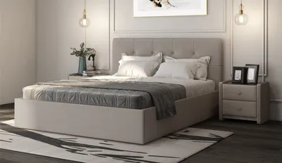 Мягкая кровать Женева 160 Bingo pebble пуговицами (подъемник) - купить по  лучшим ценам, заказать онлайн в каталоге интернет магазина качественной  мебели Мебель Шара