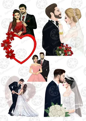 Жених и невеста PNG рисунок, картинки и пнг прозрачный для бесплатной  загрузки | Pngtree
