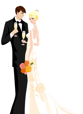 Свадебные фотографии, жених и невеста в любви, вектор Stock Illustration |  Adobe Stock