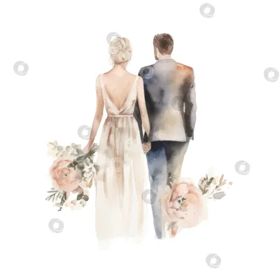 Картинка невесты и жениха иллюстрация вектора. иллюстрации насчитывающей  мило - 165163463