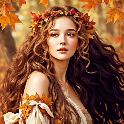 Женщина- осень» — создано в Шедевруме