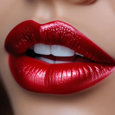 Хрустальные женские губы . с красными…» — создано в Шедевруме