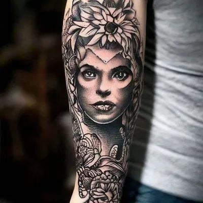 Женские татуировки на всю руку» — создано в Шедевруме
