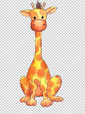 простой детский рисунок жирафа. Иллюстрация вектора - иллюстрации  насчитывающей шарж, иллюстрация: 220384010