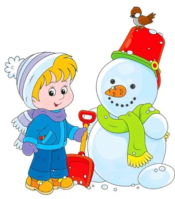 Клипарт. Игры детей зимой #клипарт #картинки #зима #дети | Интересный  контент в группе Копилка педагога | Hand art kids, Kids calendar, Preschool  crafts