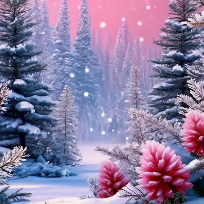 Зимний лес | Зимние сцены, Пейзажи, Рождественские изображения