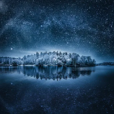 Чистая ручная роспись зимняя ночь на фоне снежного пейзажа Обои Изображение  для бесплатной загрузки - Pngtree
