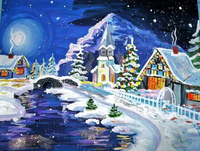 Красивый фон | Рождественские картинки, Рождественские изображения,  Рождественские пейзажи
