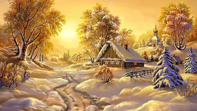 Пин от пользователя Svetik Maksimyuk на доске Рождественские картинки |  Пейзажи, Зимние сцены, Картины пейзажа