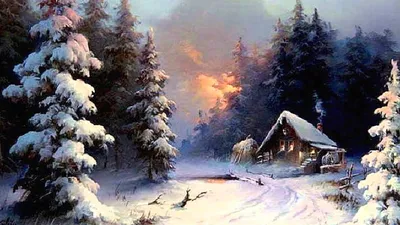 Купить картину Зима в лесу в Москве от художника Быков Виктор