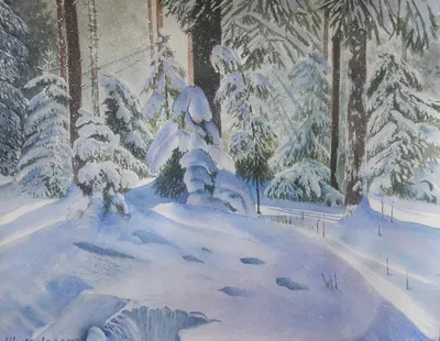 Рисунок Зима в лесу №78168 - «Зимняя сказка» (31.01.2024 - 17:01)