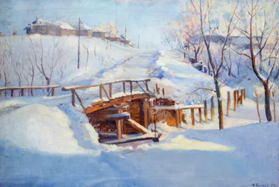 Зимняя дорога» картина Фрулевой Татьяны маслом на холсте — купить на  ArtNow.ru