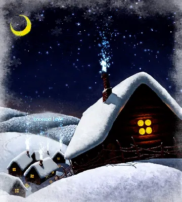 Картинка Зимняя ночь » Зима картинки скачать бесплатно (289 фото) -  Картинки 24 » Картинки 24 - скачать картинки бесплатно