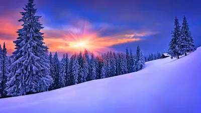 Красивые зимние пейзажи фотографии