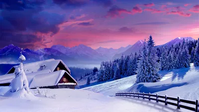 Снежный лес, ель Обои 3840x2160 4K Ultra HD