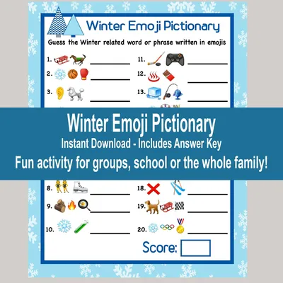 ⛄ Winter Emojis 🛷 🧣 🧥 ⛸️ ⛷️ 🎿