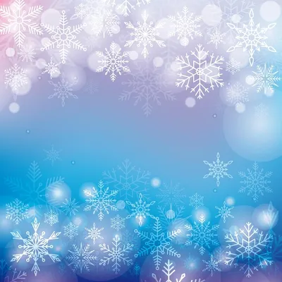 Векторный фон со снежинками красивый зимний фон | Премиум векторы