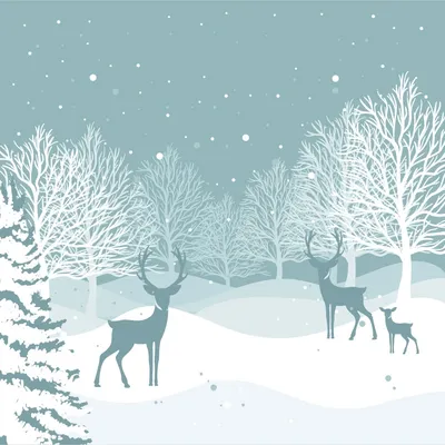 зимний фон, животное, растение, Снежная сцена фон картинки и Фото для  бесплатной загрузки