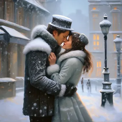 Зимний поцелуй нежный и классный» — создано в Шедевруме