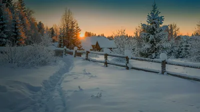 Зимний вечер в деревне... / Деревни Вологодчины в зимнее время