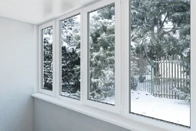 Зимний (оченб снежный) вид из моего окна.