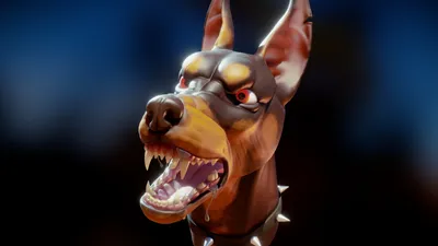 Portrait Of Angry Doberman Dog Looks Menacing On Isolated Black Background  Stock Photo, Picture and Royalty Free Image. Image 133958480.